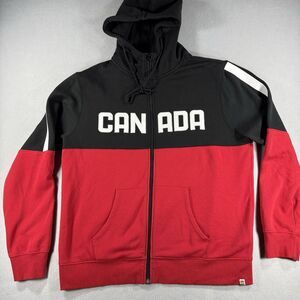 Hudson’s Bay Canada National Olympic Team Zip Up Hoodie Jacket Red/Black/White L